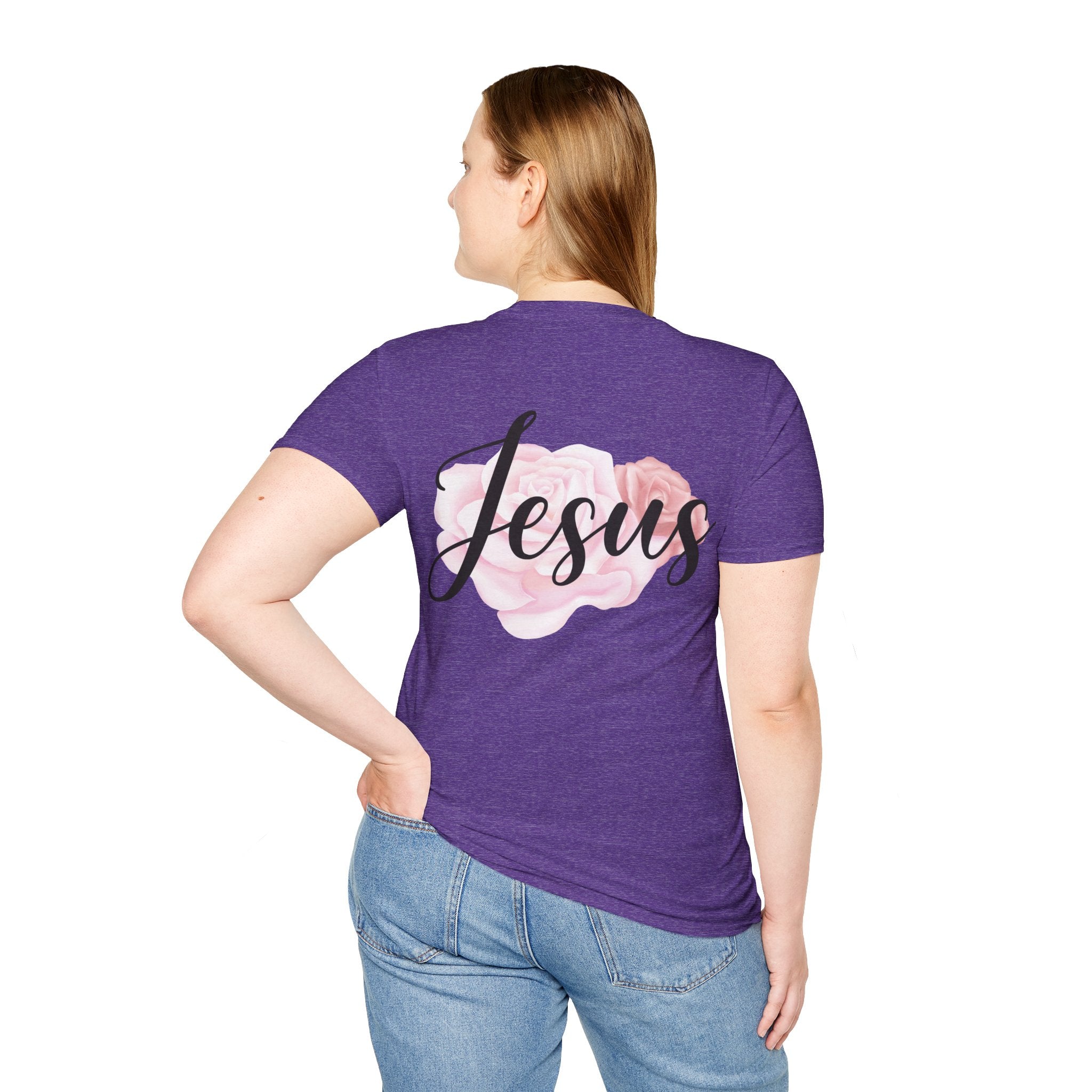 Jesus Flower T-Shirt Uni-Sex 100% Cotton