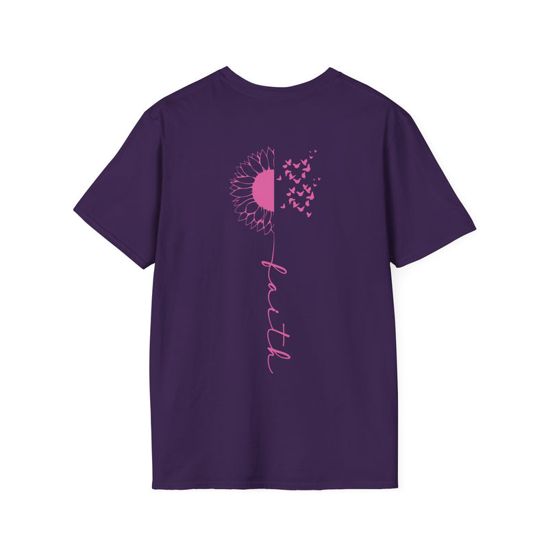 Faith Flower T-Shirt Uni-Sex 100% Cotton