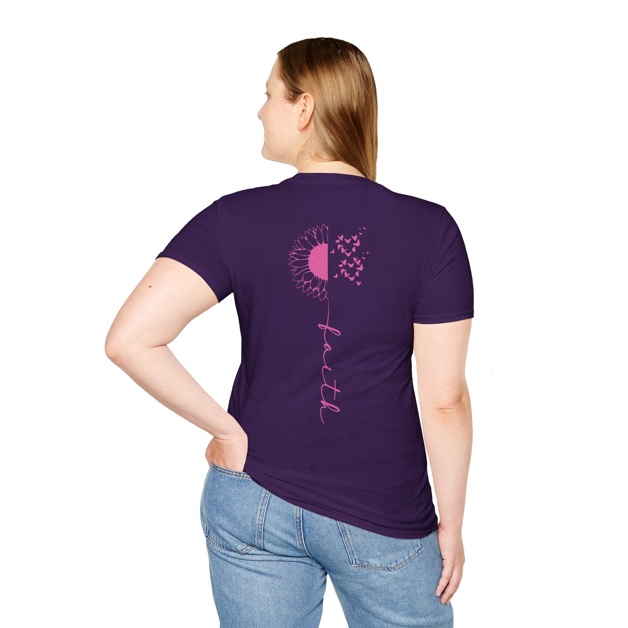 Faith Flower T-Shirt Uni-Sex 100% Cotton